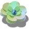 Jibbitz Sequin Green Flower 참