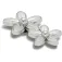 Jibbitz Charm Silver Double Flower Cluster
