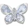 Jibbitz Silver Gem Butterfly charm