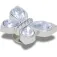 Jibbitz Silver Gem Butterfly charm