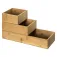 Five 3 Stackable Bamboo Organizers