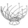 Five Metallic Spiral Korb 30
