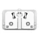 Mobile pixels TAD25-2P-WHT Universal-Adapter-Stecker