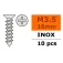 Revtec Cargol de cap pla Inox 3.5x16mm 10 unitats