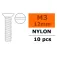 Revtec M3x12 flat head screw 5 units