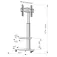 Techly 108903 TV stand with wheels