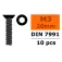 Revtec M3x20 flat head screw 10 units
